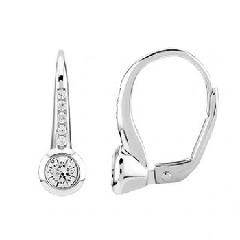 Boucles d'oreilles en argent, zircon, SI40-27